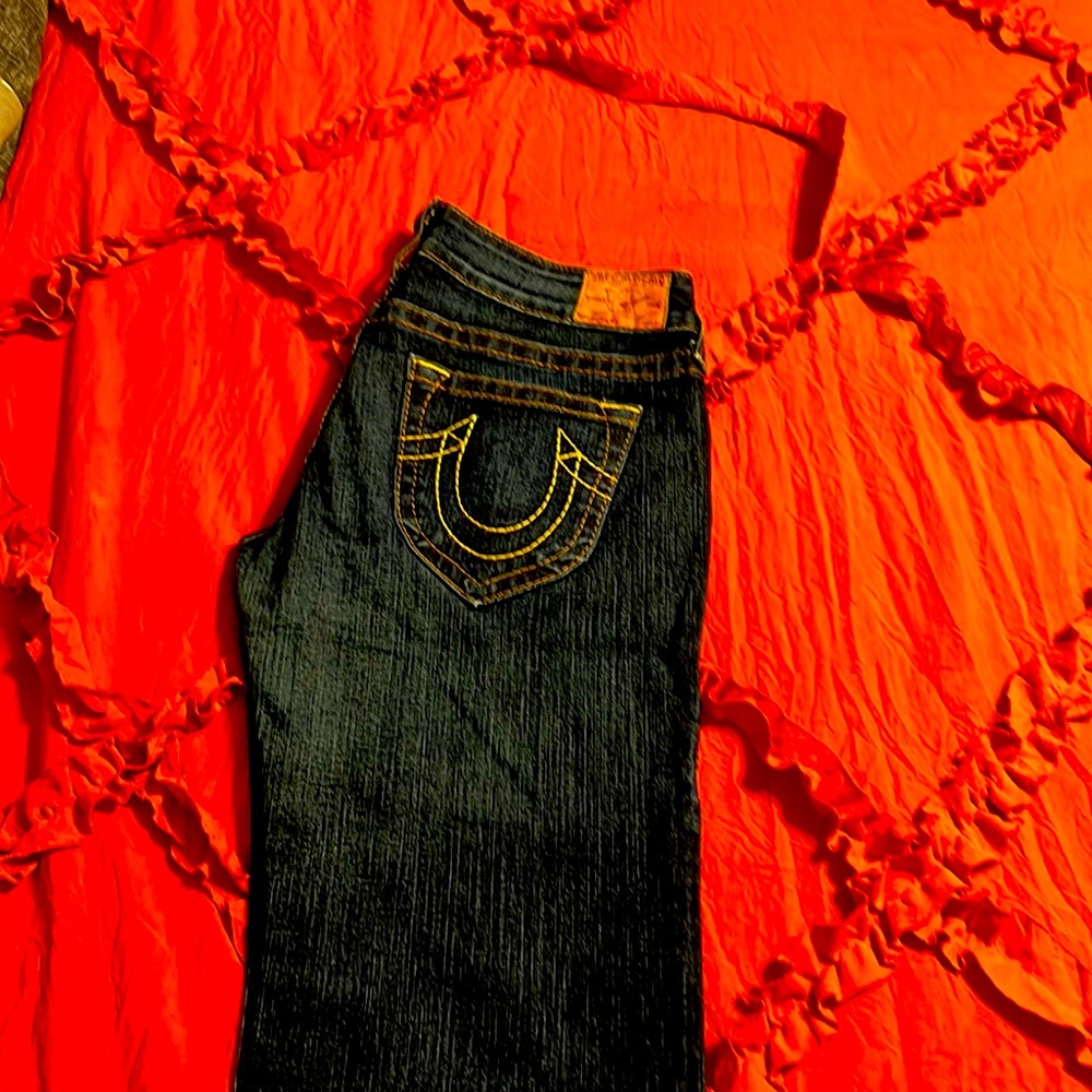 Never worn flare true religion blue jeans